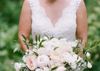 Camrose Hill Farm Wedding- Bride holding Bouquet